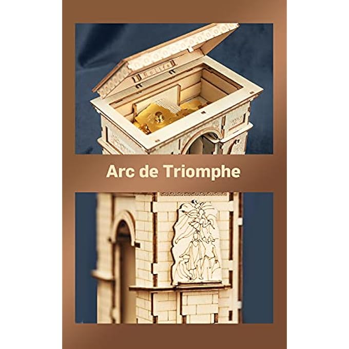 DIY 3D WOODEN PUZZLE  ARC DE TRIOMPHE BUILDINGS LASER CUT ASSEMBLY MODEL KIT BRAIN TEASER PUZZLES EDUCATIONAL STEM TOY ADULTS AND TEENS TO BUILD SAFE AND NON-TOXIC PREMIUM WOOD TG502 - Image 4